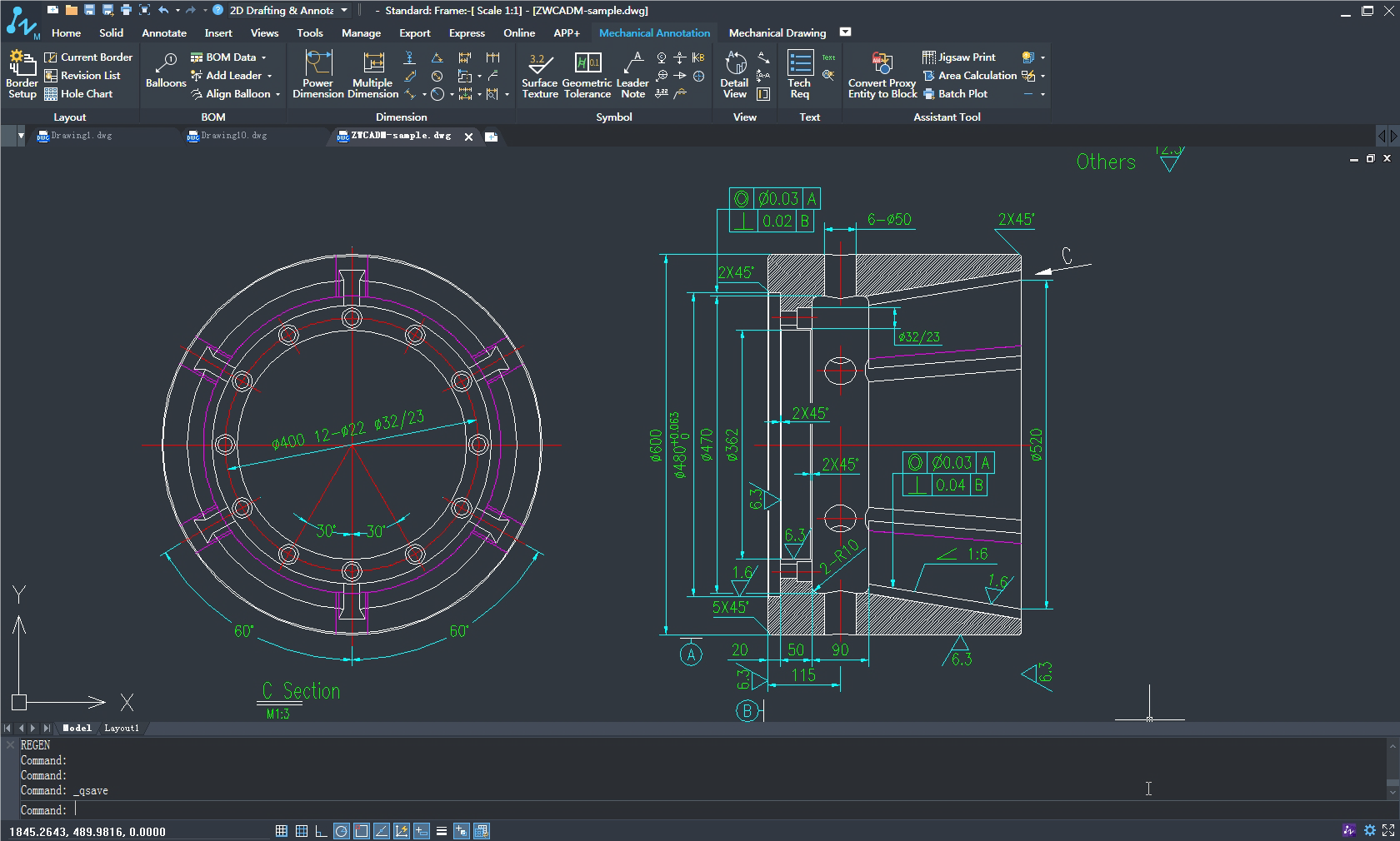 Kompatybilność programu ZWCAD Mechanical z innymi programami CAD 